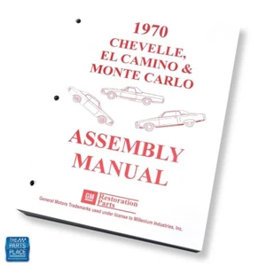 Chevelle El Camino Montecarlo 1970 montaje de fábrica GM manual cada uno - Imagen 1 de 4
