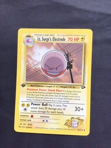 Pokemon Karten: Gym Challenge 1. Edition Uncommon: Lt. Surge's Electrode 52/132 - Bild 1 von 10