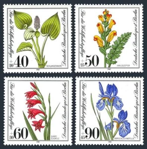 Germany-Berlin 9NB182-B185, MNH. Mi 650-653. Plants 1981. Common bistort, Iris, - Picture 1 of 1