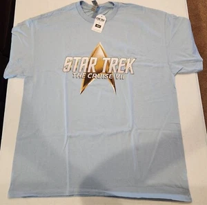 Star Trek The Cruise VII 7 Convention Size XL Logo Blue T-Shirt NEW Never Worn! - Picture 1 of 2