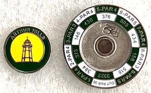 ARTHUR HILLS PALMETTO DUNES RENOWNED GOLF COURSE YARDAGE COIN HILTON HEAD C18 - Picture 1 of 3