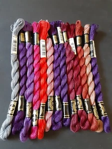DMC Size 5 COTTON PERLE Pearl Cotton EMBROIDERY THREAD Twist Skein Lot /13 NEW z - Picture 1 of 5