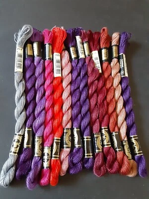 DMC Size 5 COTTON PERLE Pearl Cotton EMBROIDERY THREAD Twist Skein Lot /13 NEW z - Image 1 of 4