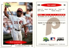 Ron Lockett 1991 Classic Best Baseball Card 348  Clearwater Phillies