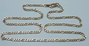 Cadena de eslabones Figaro oro amarillo 14K de 18 pulgadas, 2,4 mm de ancho - Imagen 1 de 3