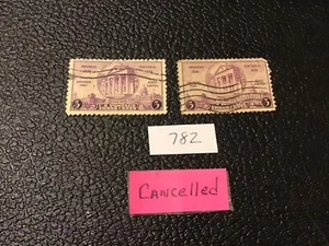 ( 2 ) Scott 782 US Stamp 1936 3c Arkansas Centennial Nice Cancel - Picture 1 of 3