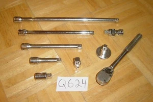 MAC TOOLS 9 PIECE 3/8 DRIVE RATCHET 5 EXTENSIONS, UNIVERSAL AND 2 OTHERS - Picture 1 of 11