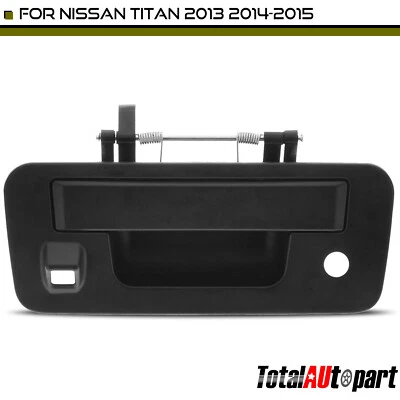 Manija de puerta trasera negra con cerradura con orificio de cámara para Nissan Titan 2013-2015 trasero Foto 1 de 4