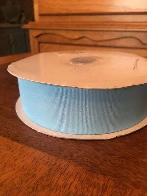 50 Yards-NEW-GROSGRAIN Ribbon- 1 1/2” -LIGHT BLUE - Image 1 of 3