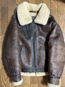 AVIREX flight jacket B-3 S size shearling leather Equipment Unisex - Picture 1 of 20