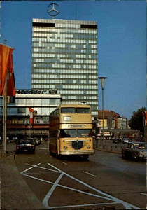 BERLIN Postkarte ~1970 Bus am Breitscheidplatz mit Blick auf das Europa-Center - Bild 1 von 2