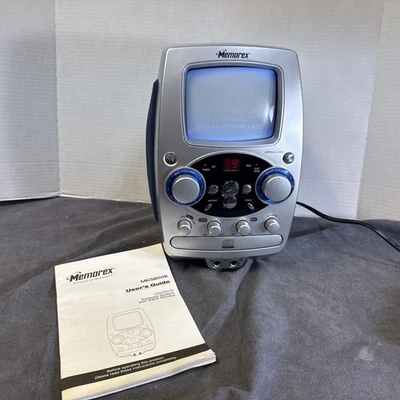 Memorex MKS8506 CD Graphics Portable Karaoke Machine-B&W W/6 CDs No Mics Tested - Image 1 of 4