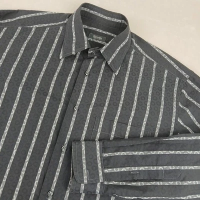 Zanella Large Mens Shirt Button Up Long Sleeve Abstract 23x30 - Image 1 of 4