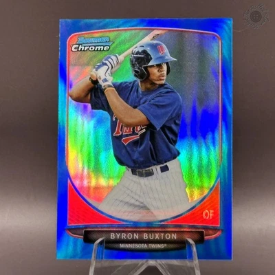 2013 Bowman Chrome Byron Buxton Blue Mini Refractor /99 1st Card #1 - Image 1 of 2