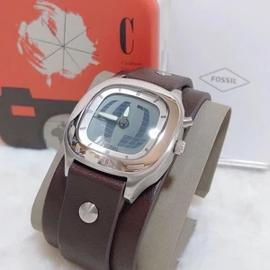 Reloj Digital Analógico FOSSIL Big Tic FS5740 Cuero Marrón Excelente Estado - Imagen 1 de 11