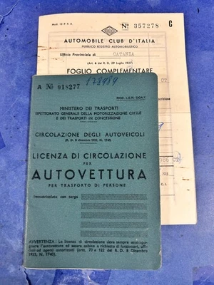 LIBRETTO documento FIAT 600 chiusa trasformabile 1956 - Immagine 1 di 3