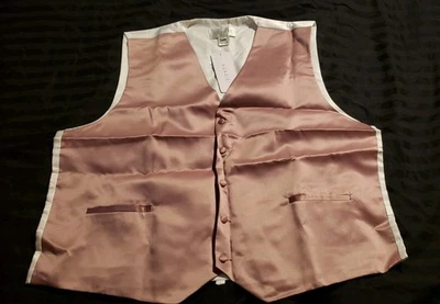 Azazie Mens 2XL Vest Mauve Pink Satin - Image 1 of 4