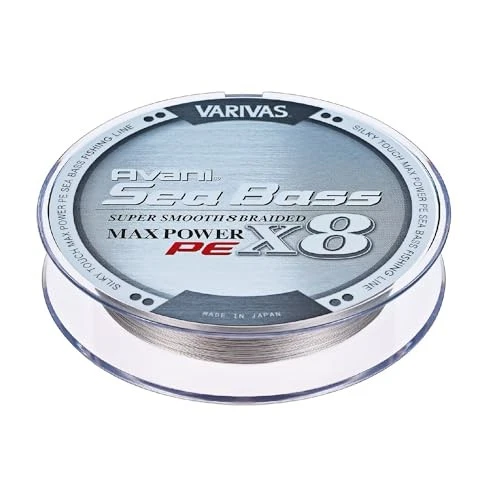 Lubina Varivas P.E Line Max Power X8 plateada 150M 0,8 16,7 lb 5745 de Japón Foto 1 de 4