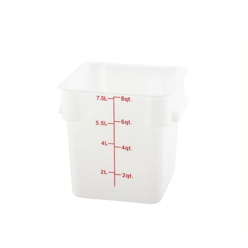WinCo Pesc-8 White 8 Quart Storage Container