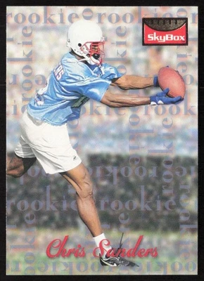 1995 SkyBox Premium Chris Sanders #184 Rookie Houston Oilers - Image 1 of 2