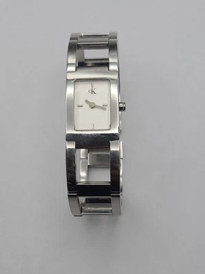 Calvin Klein K4211 Swiss Made Stainless Steel Quartz Watch New Battery Working - Image 1 of 4