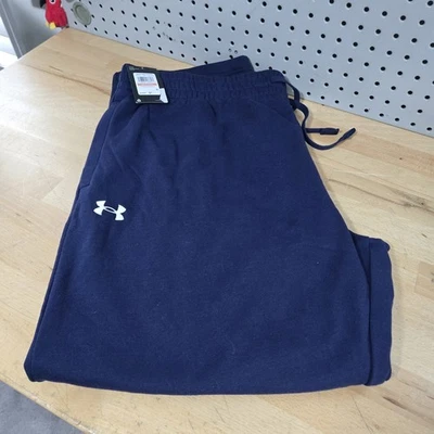 Pantalones polar Under Armour para hombre Midnight azul marino/blanco UA Rival NUEVOS TALLA XXL 3XL Foto 1 de 4
