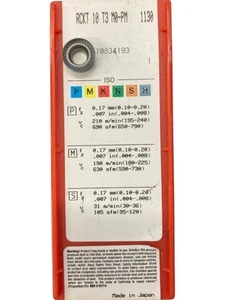 1 pz. Sandvik RCKT 10 T3 M0-PM grado: 1130 inserti in carburo - Foto 1 di 1