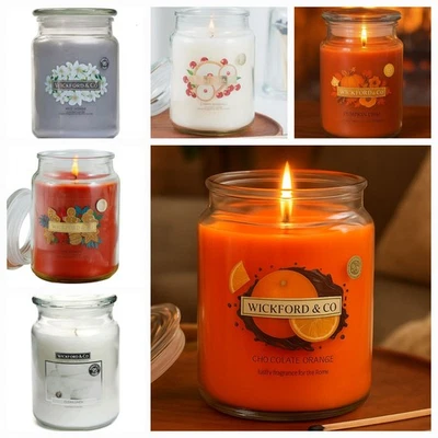 Wickford & Co 18oz large fragranced candle 95hrs burn time glass jar - Image 1 of 2