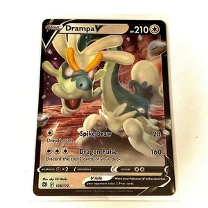Drampa V 128/172 Brilliant Stars Sword & Shield Ultra Rare Pokemon Card NM - Picture 1 of 2