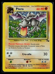 Pokemon Card - Aerodactyl Ptera Holo 1/62 French Fossil