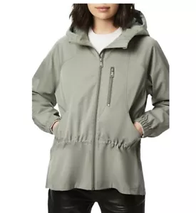 BERNARDO Water Resistant Hooded Rain Jacket In Evergreen Size S - Picture 1 of 10