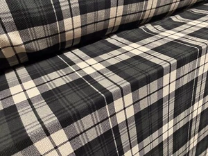 Waterfall Textured Scuba Stretch Jersey Fabric, Per Metre - Patchwork Check - Picture 1 of 4