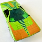 Hot Wheels Redline 1974 Carabo Flying Colors Alternate Lime Green Doors Go Up