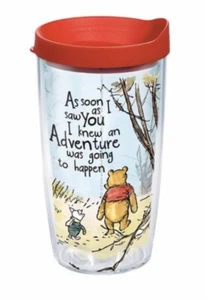 Vaso Tervis WINNIE THE POOH & PIGLET ADVENTURE con tapa 16 oz LIBRE DE BPA NUEVO CON ETIQUETAS - Imagen 1 de 3