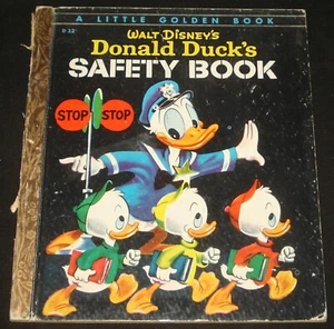VINTAGE 1950s LITTLE GOLDEN BOOK #D32 - WALT DISNEY'S DONALD DUCK'S SAFETY BOOK - Picture 1 of 3
