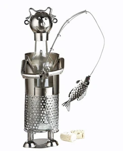 Flaschenhalter Angler Fischer (G65458) Weinflaschenhalter - Bild 1 von 1