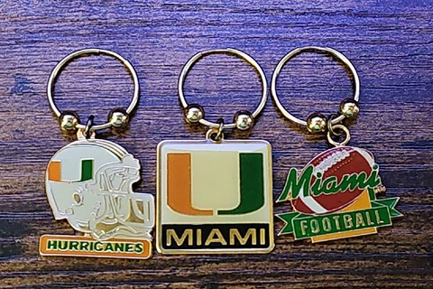 Vintage Miami Hurricanes Earrings Charms Keychain Taiwan Cover