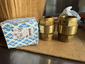100002 HIGH FLOW RATE BRASS SPRING LOADED CHECK VALVE FNPT THREADED W/NBR Seat - Picture 1 of 1