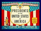 1960 PRESIDENTS of the UNITED STATES of AMERICA Mr. Peanut Education Paint Book 