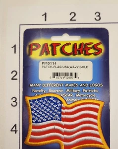 Wavy Embroidered United States Flag Patch SEW On Patch Red White Blue - Picture 1 of 1