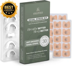 Magnetic Nasal Strips, 30 Days, Snore Reducing, Nose Magnet, Better Sleep - Picture 1 of 12