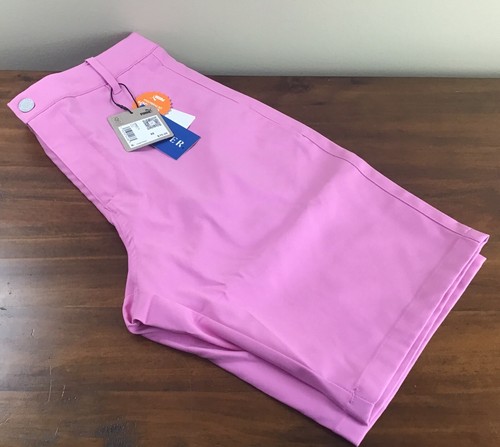 Nuovo Puma Dealer Golf corto rosa nebbia taglia 32 cucitura interna stile 10" #535522