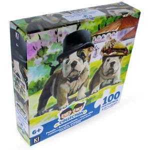 100 Stück zwei Bulldoggen Puzzle - Bild 1 von 1