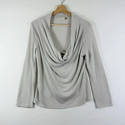 Suéter de punto fino con capucha gris masilla Chalet pequeño para mujer Foto 1 de 4