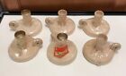 6 Lot Vintage Craft Wood Unfinished Paint 1976 Wooden Candle Holders