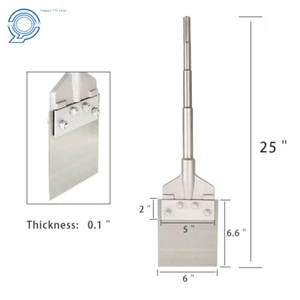 6" × 25" SDS Max Floor Scraper 6" Wide Tile Removal Bit and Heavy Duty Blade New - Picture 1 of 10