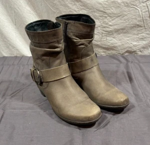 Pikolinos Brujas Slouch Side-Zip Brown Leather Women's Boots EU 39 US 8.5-9 - Picture 1 of 8