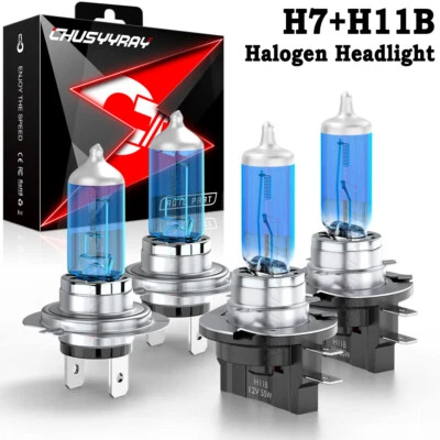 Faro halógeno haz alto/bajo para Hyundai Santa Fe Sport 2013-2016 H7+H11B 4 piezas Foto 1 de 4