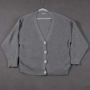 Outerknown Cardigan Mens Sz M/L Gray Knit Organic Cotton Alpaca Blend - Picture 1 of 11