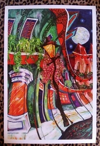 New Orleans Royal St Antiques Art Print By Richard Lewis  - Picture 1 of 1